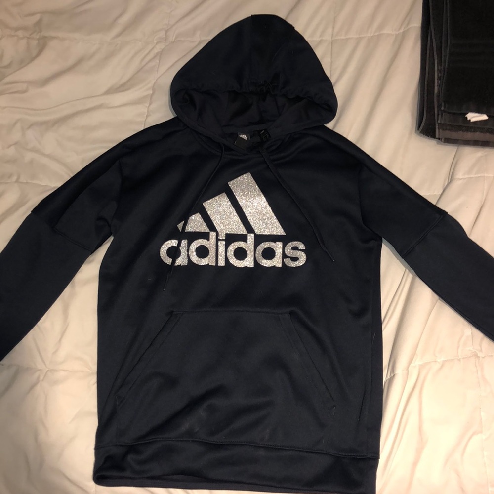 Navy blue Adidas hoodie. Worn a handful of times!